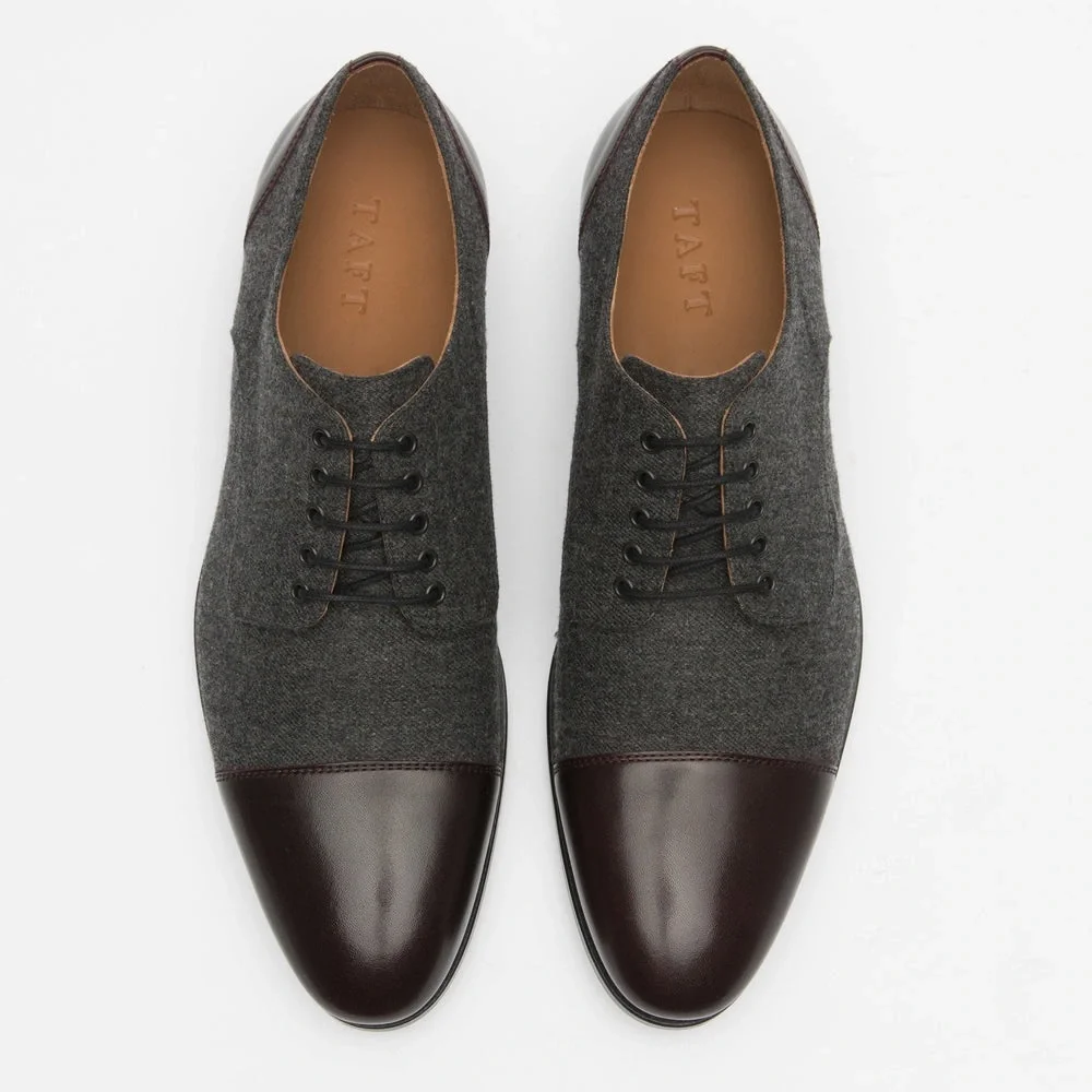 TAFT Gray and Brown Leather Sole Shoes
